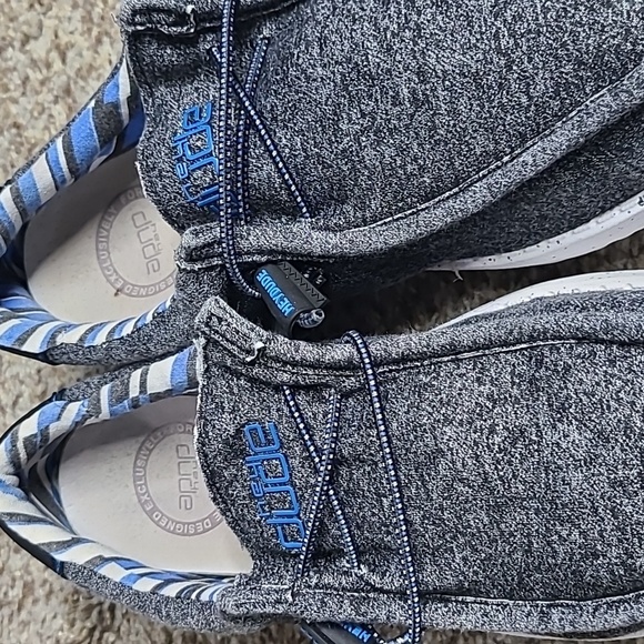 Hey Dude Moccasins in Gray and Blue with Casual Slip-On Style - Picture 7 of 7
